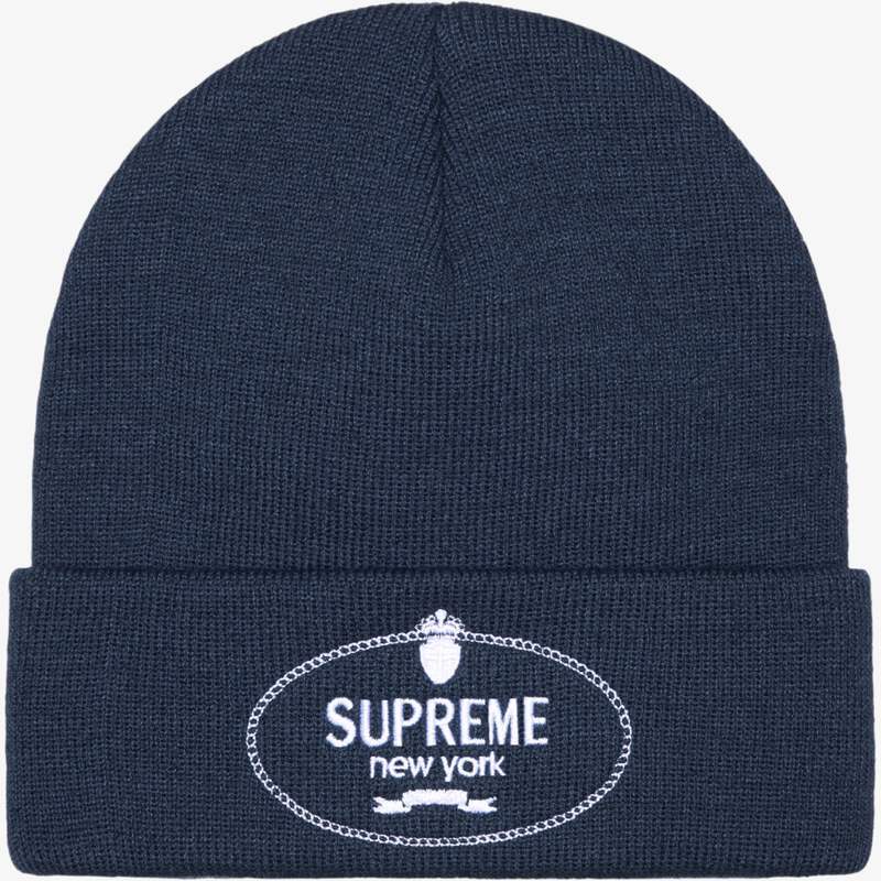 【2024新春福袋】 'Crest' Supreme Beanie eBay | (FW24) Blue Navy 帽子