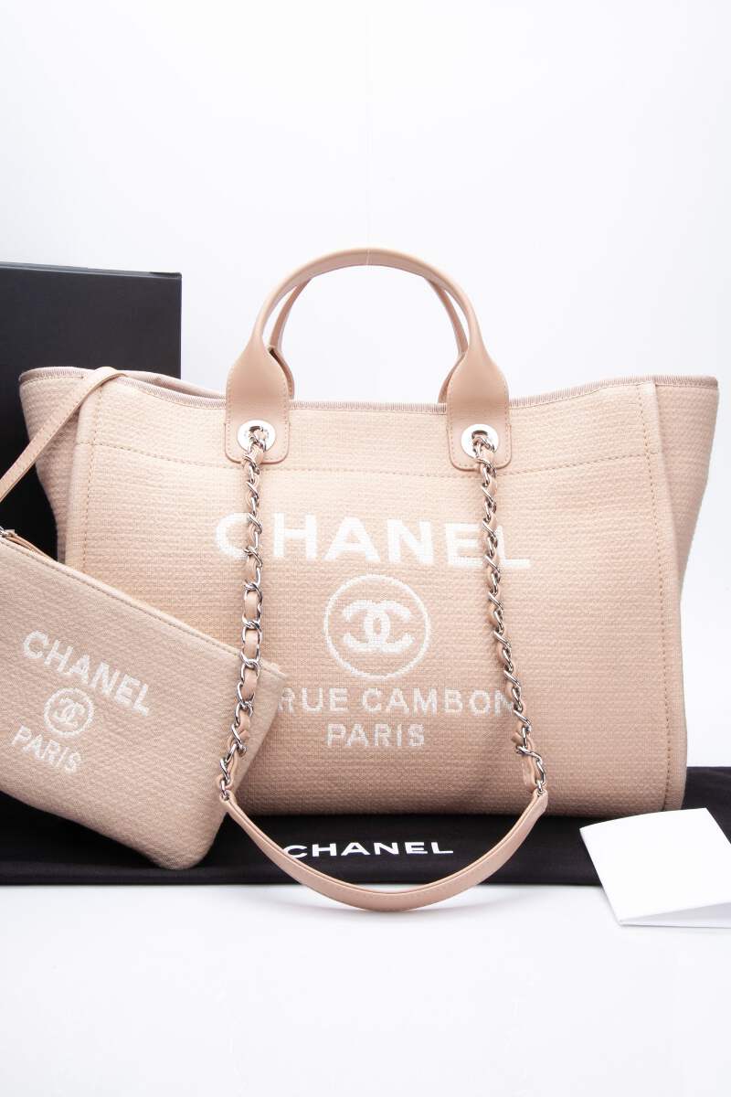 Chanel canvas deauville online large tote