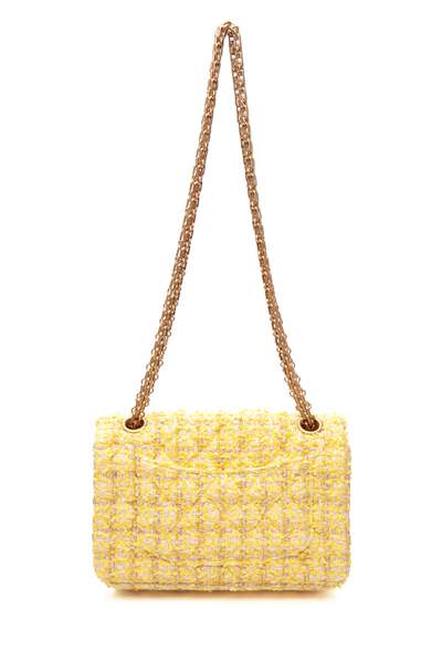 CHANEL Yellow Tweed Quilted 2.55 Reissue Mini Flap Bag | eBay