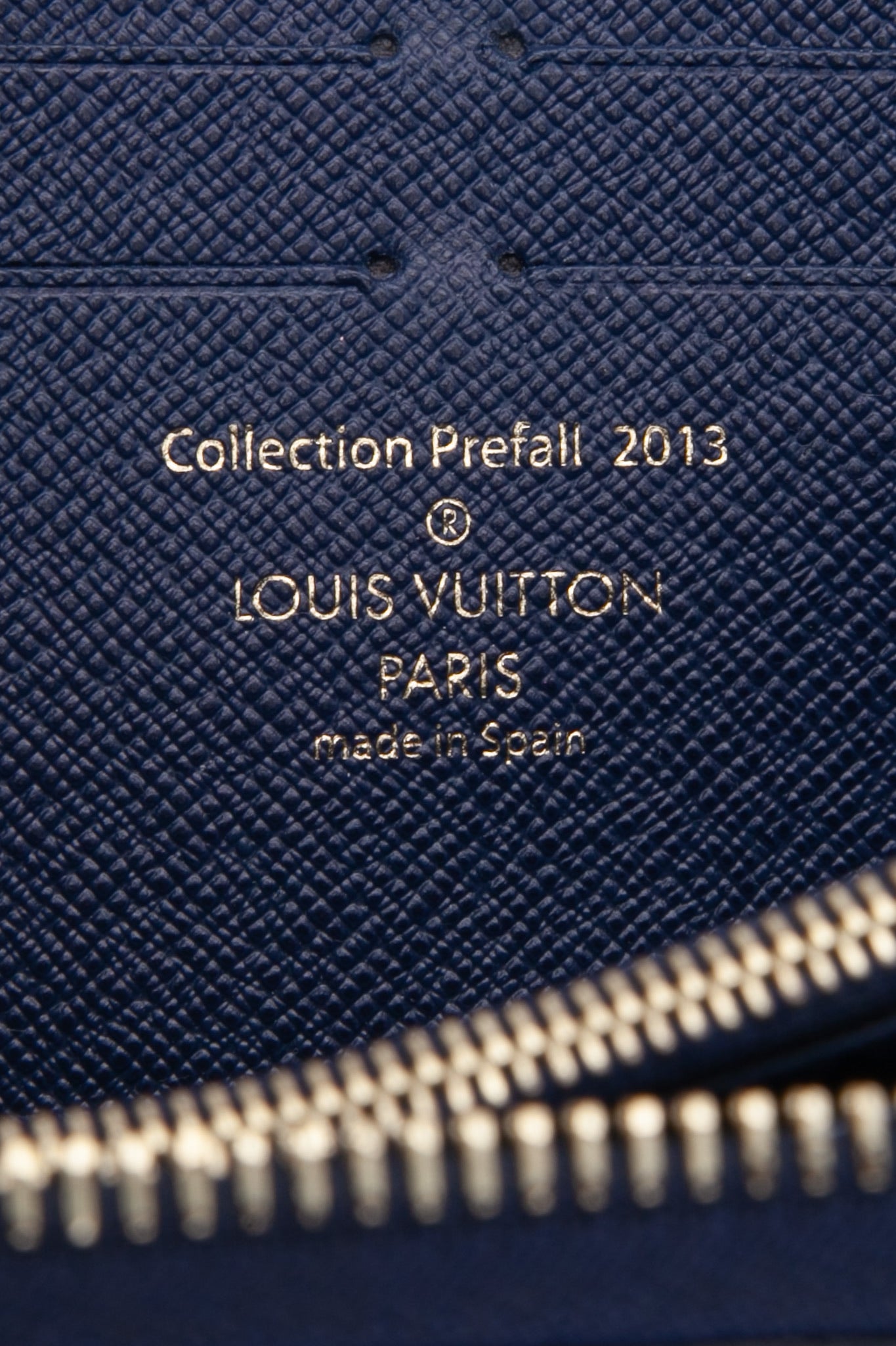 LOUIS VUITTON Paillettes Blue Sequin Damier Ebene Zippy