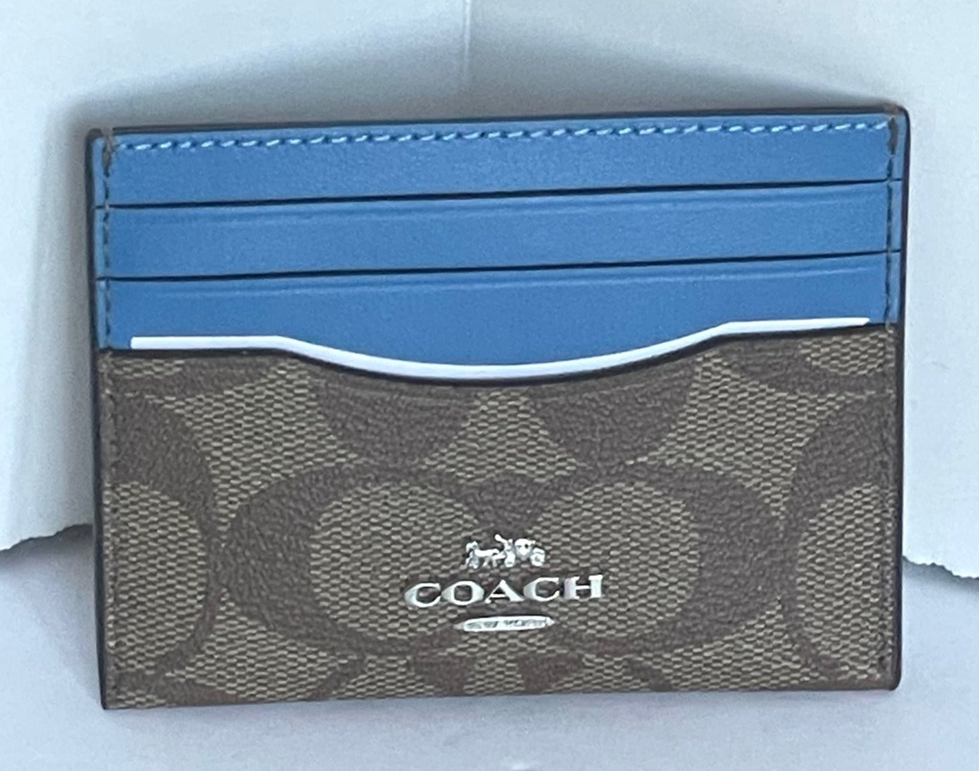 Coach Bifold Card Case Black Wallet Mens Sport Calf Leather