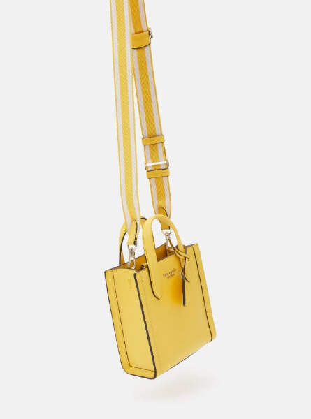 トートバッグ Majo Yellow Leather Shoulder Bag Kate Spade Mini Manhattan Tote Yellow Leather Crossbody