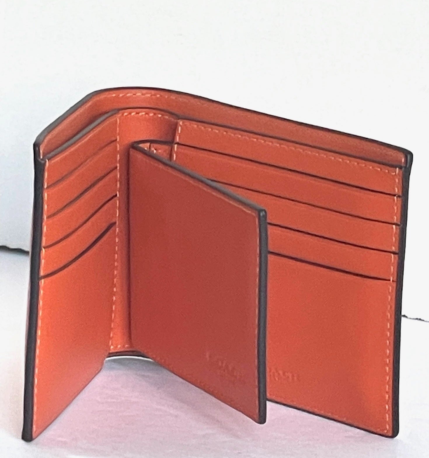 Coach 3 In 1 Wallet Mens Leather Vintage Logo Stamp Bright