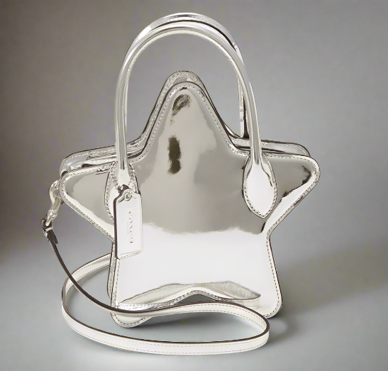 COACH シルバー ハンドバッグ スター Coach Metallic Silver Star Bag NWT CN700 With Dust Bag | eBay