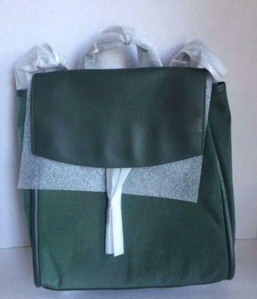 Skagen Ebba Backpack Green Nylon Leather Trim Drawstring  display picture 1