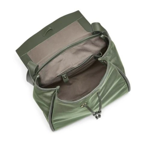 Skagen Ebba Backpack Green Nylon Leather Trim Drawstring  display picture 2