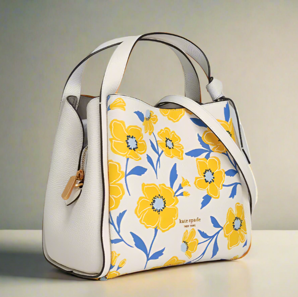 Kate Spade Floral Sunshine Knott Medium Crossbody White