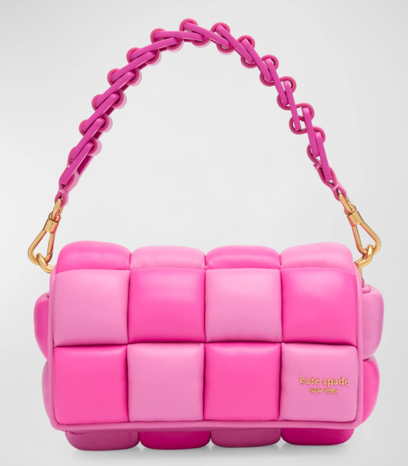 ◎COSYOI◎ FLOWER PADDED BAG ( ROSE PINK ) Kate Spade Boxxy Pink Colorblocked East-West Crossbody