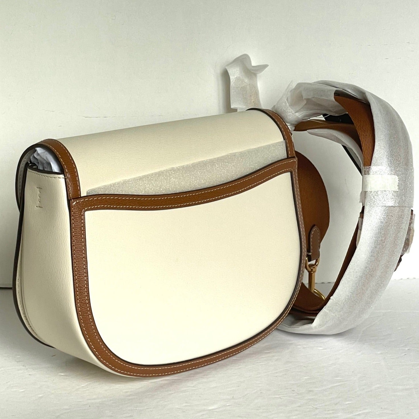 Kate Spade Katy Saddle Bag Crossbody White Colorblock
