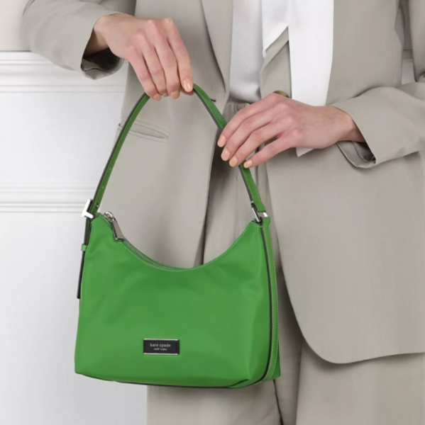 Kate Spade Sam Icon KSNYL Shoulder Bag 90s Green Nylon Small