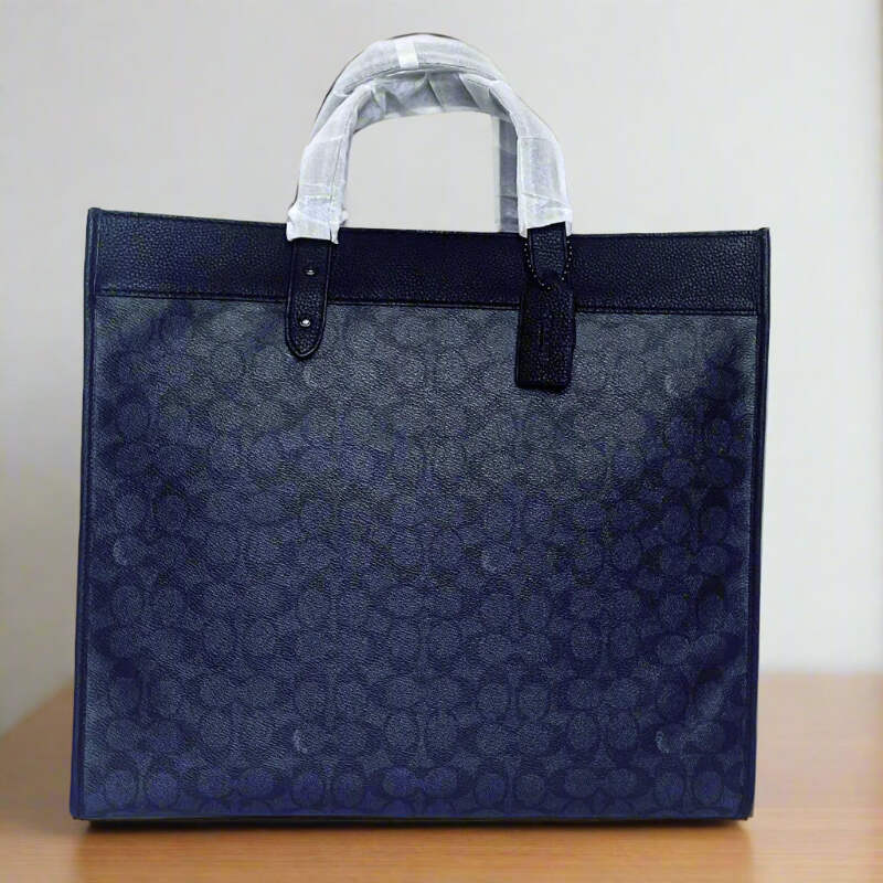 【未使用】COACH コーチ Field Tote 40 フィールドトート　黒 Coach Field Tote 40 Large Black Leather Crossbody Logo