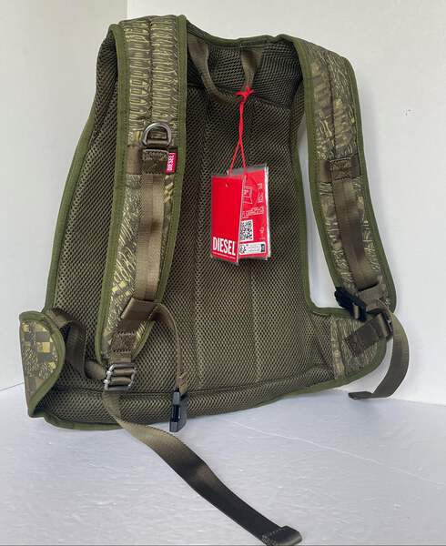 Diesel 1DR-POD Backpack Large Camo Military Green Nylon Laptop Bag