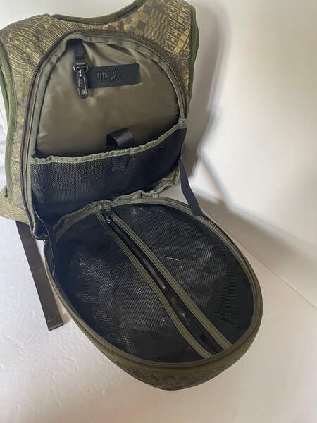 Diesel 1DR-POD Backpack Large Camo Military Green Nylon Laptop Bag