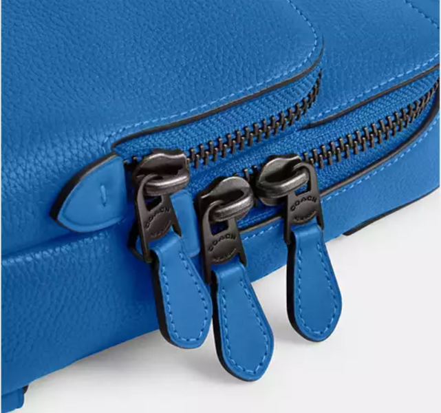 Coach Gotham Sling Pack 13 Blue Leather Small Shoulder Bag