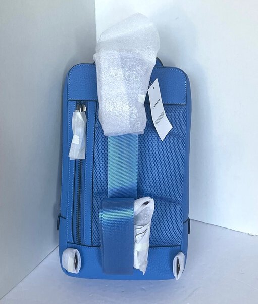 Coach C5331 shoulder bag leather Blue plain Used | eBay