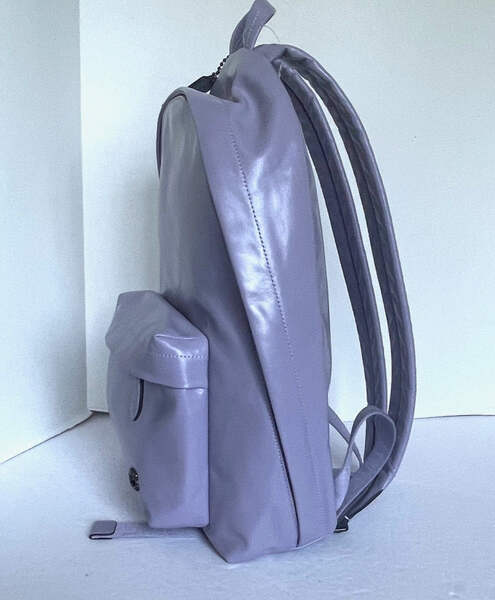 【現行・極美品】コーチ ホール バックパック レザー A4可 薄紫 CR757 Coach Hall Soft Leather Laptop Backpack Large Purple