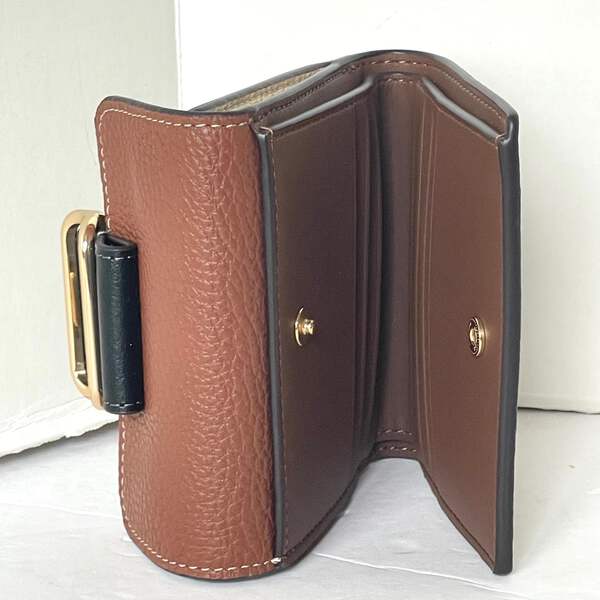 小物 Vintage Coach Leather Mini Wallet Brown Coach Leatherware 1941 Leather Snap Wallet Brown Rare Brown