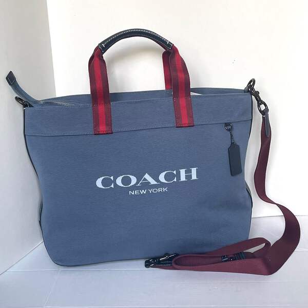 COACH ネイビー レザー トートバッグ COACH - 新品 コーチ COACH トートバッグ ダービー トート