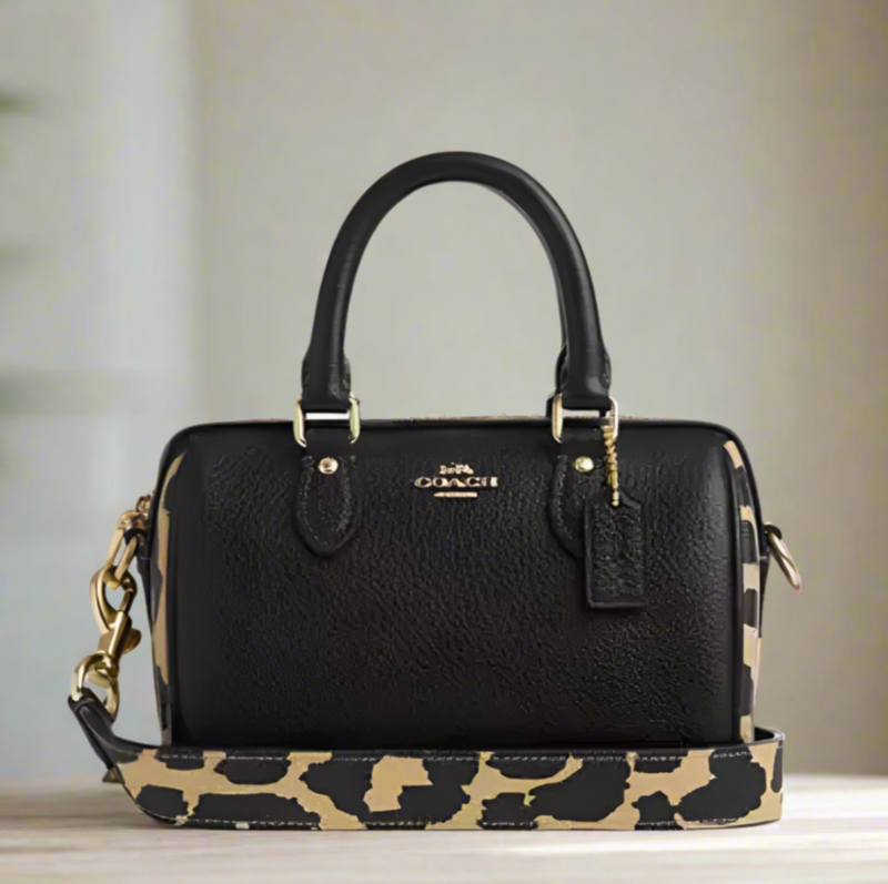 Coach コーチ ブラックデニム ミニボストン ミニローアン Coach コーチ ブラックデニム ミニボストン ミニローアン（公式