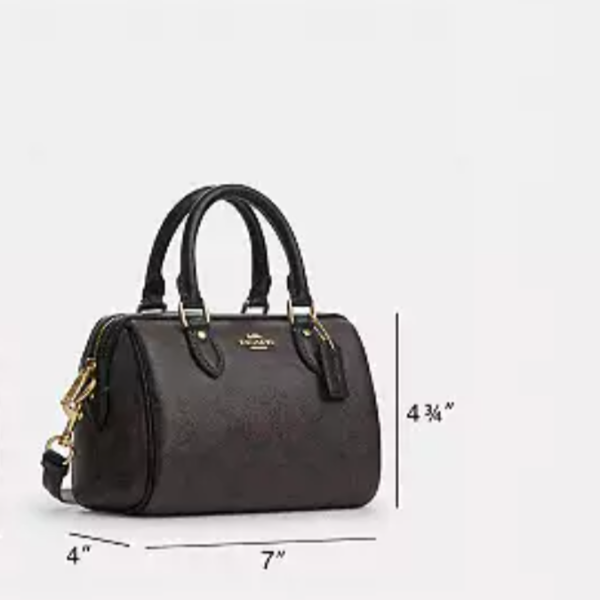 Coach コーチ ブラックデニム ミニボストン ミニローアン 公式】コーチアウトレット | ミニ ローアン クロスボディ