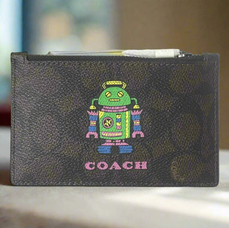 新品＊未使用 COACH コーチ ロボット柄 Cosmic カードケース