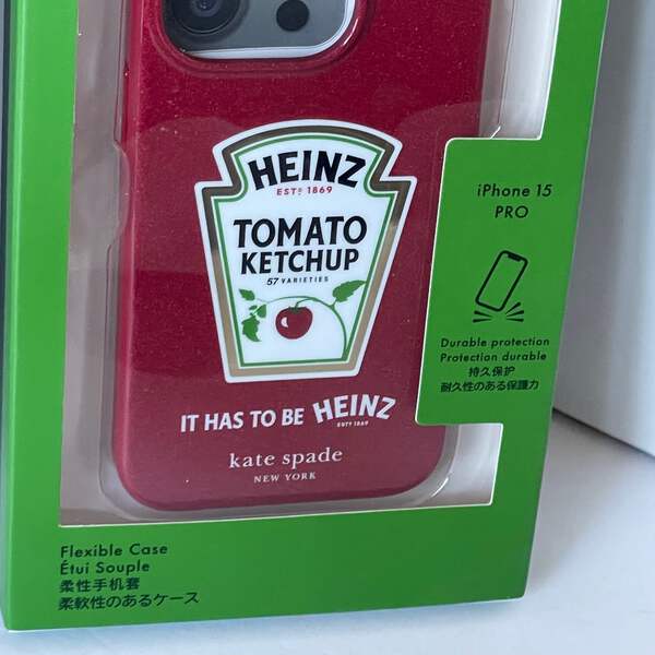 Kate Spade Heinz iPhone 15 Pro Case Glitter Red Ketchup