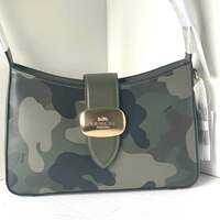 Coach Eliza Shoulder Bag Camo Leather Zip Medium CV949