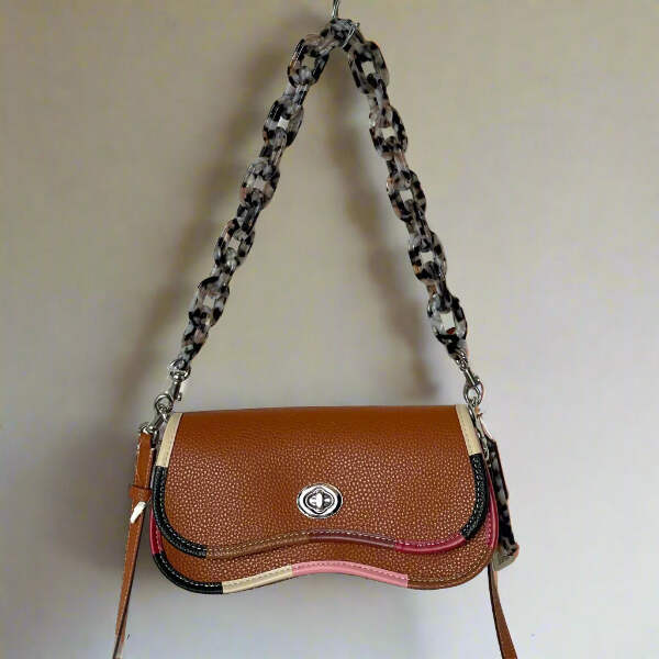 Coach Wavy Dinky Bag Coachtopia Brown Leather CK540 Rainbow