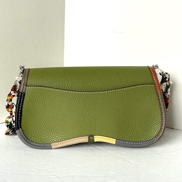 いいスタイル Coach CK540 Leather Green Olive Coachtopia Bag Dinky Wavy アクセサリー