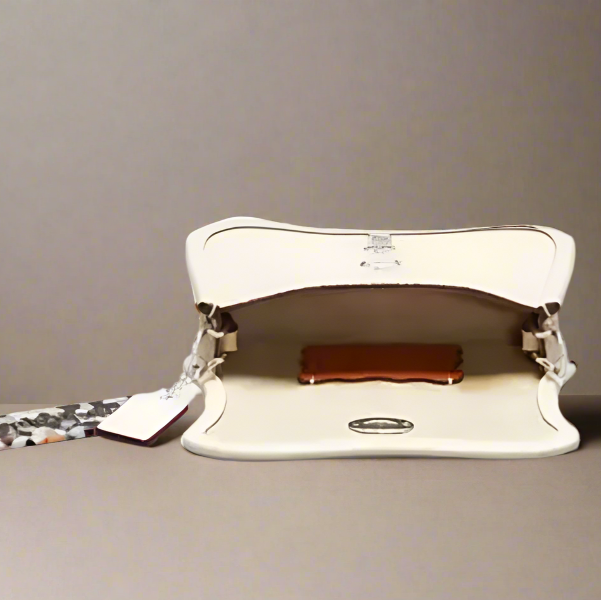 Coach Mini Wavy Dinky Bag White Cloud Coachtopia Leather