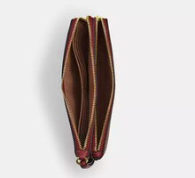 Coach Double Zip Phone Wallet Cherry Print Signature Canvas