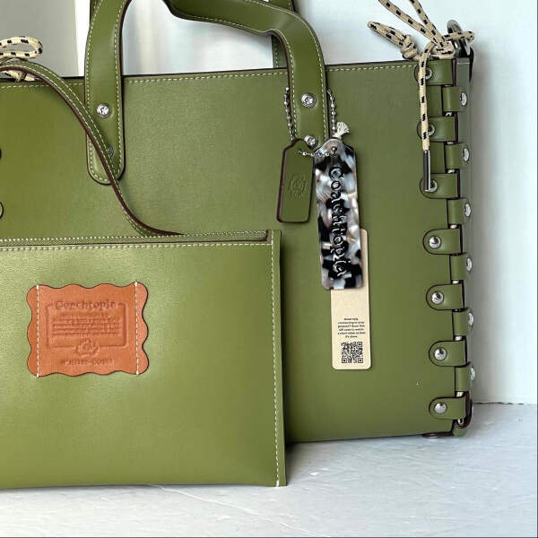 Coach Medium Re Laceable Tote Coachtopia Olive Green Leather
