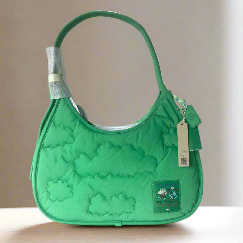 Coach Coachtopia Loop Ergo Bag Cloud Quilting Green Shoulder