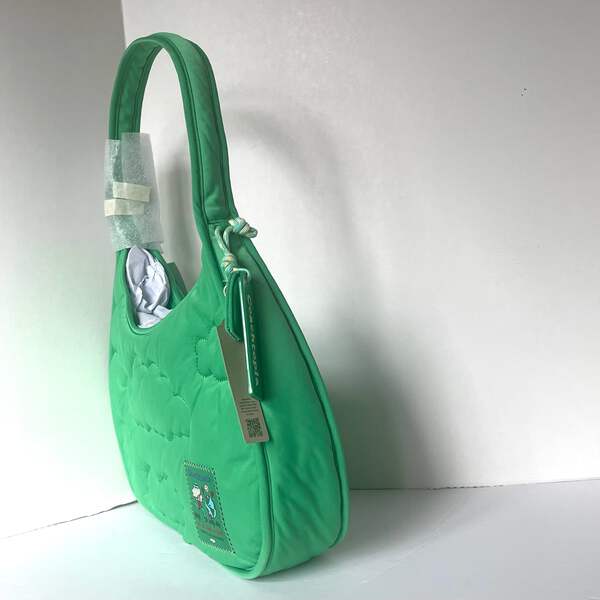 Coach Coachtopia Loop Ergo Bag Cloud Quilting Green Shoulder 90s