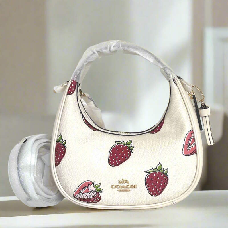Coach Carmen Mini Crossbody Bag Strawberry White CAL01