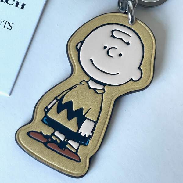 Coach x Peanuts 2025 Charlie Brown Leather Bag Charm