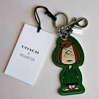 Coach x Peanuts 2025 Peppermint Patty Leather Bag Charm