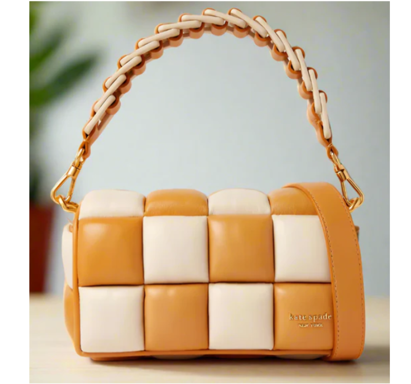 Kate Spade Boxxy Colorblock East West Crossbody Bag Bare Leather