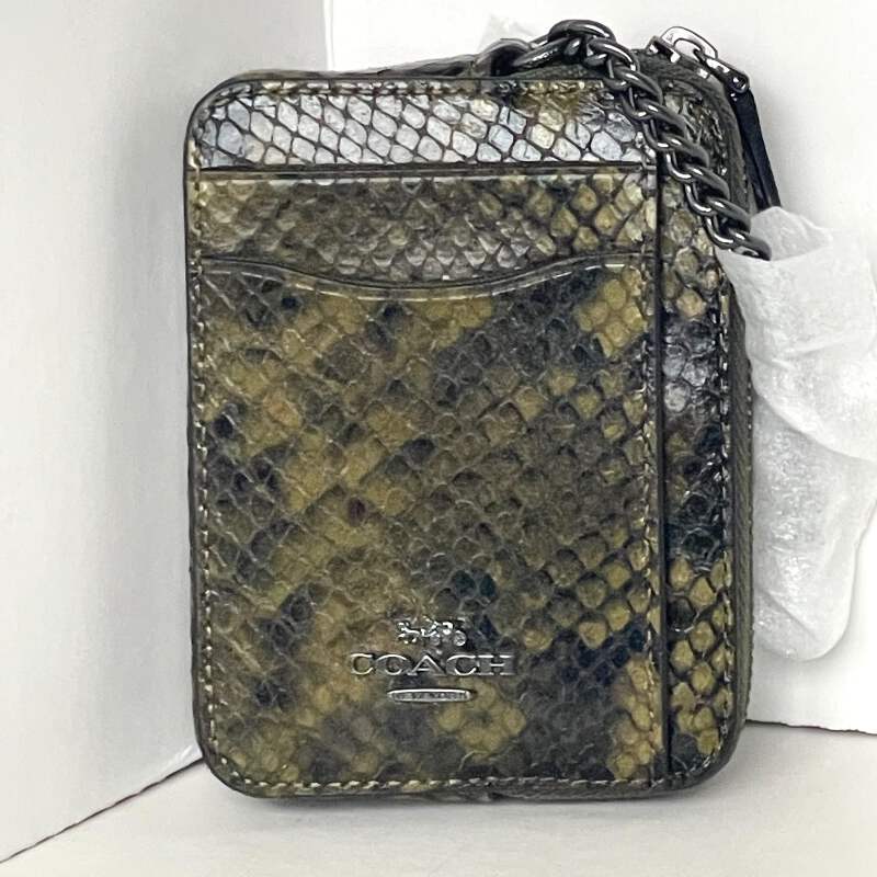 COACH グレー　カーキ　 ポーチ ケース付き　CAH95 Coach Unisex Canvas Toiletry Bag Cosmetics Pouch Case Green NWT | eBay