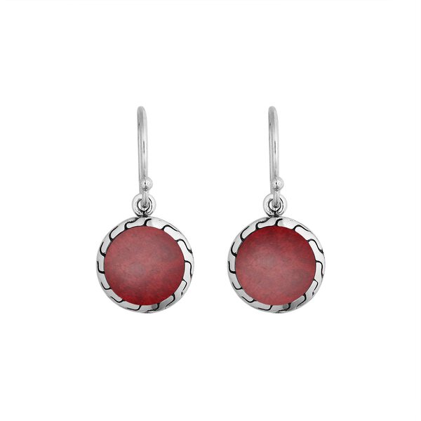 Argent Sterling Boucles Oreilles Avec Corail Ae 6258 Cr Ebay