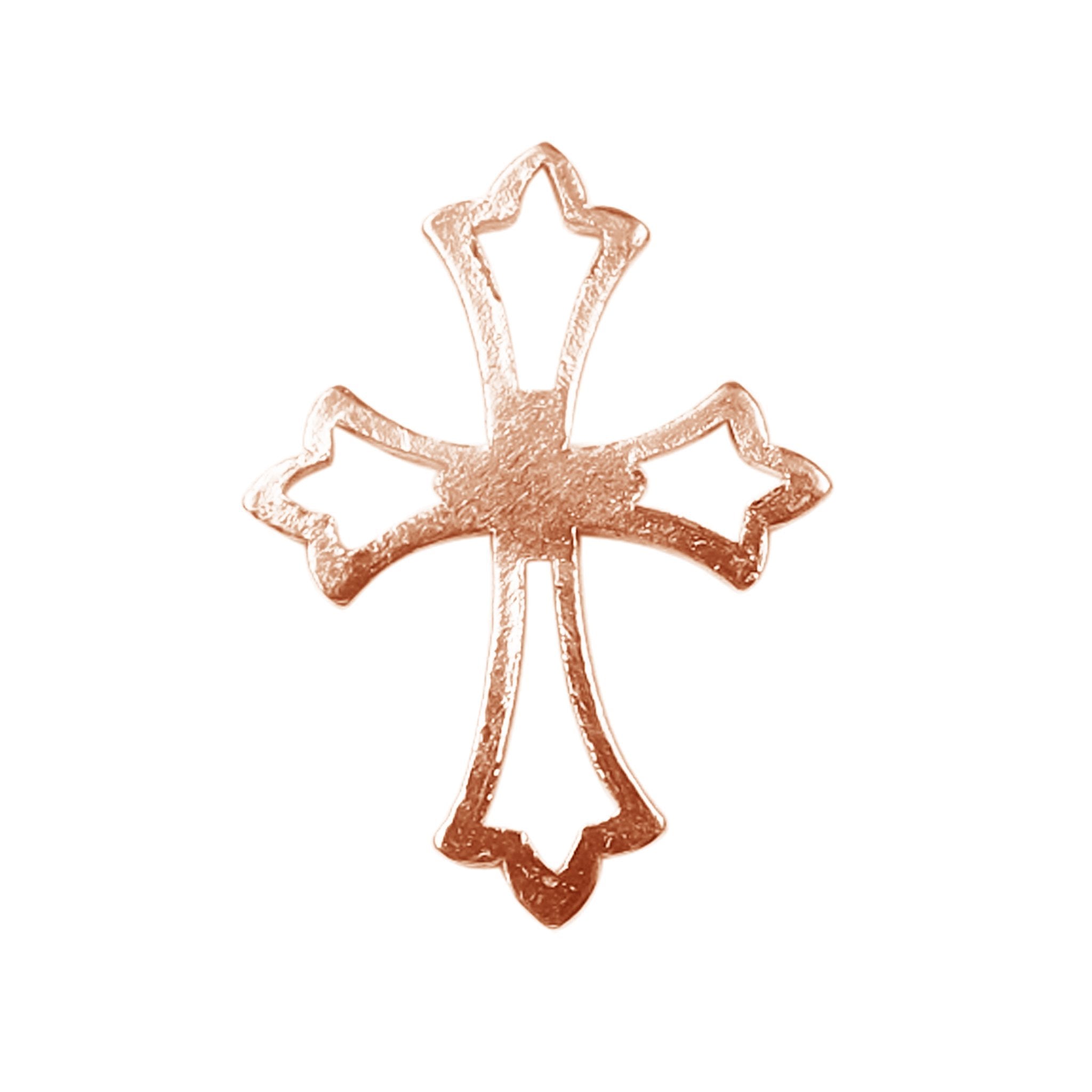 Rose Gold Overlay Cross Charm CRG-451