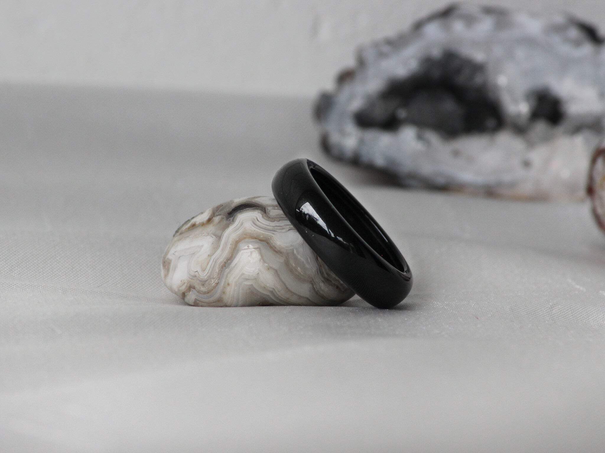Beautifully Coloured Agate Stone Rings - Bild 24 von 25
