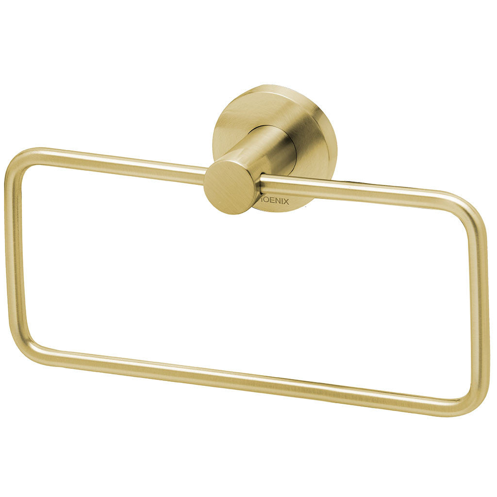 Phoenix Tapware Radii Hand Towel Holder (Round) (Brushed Gold