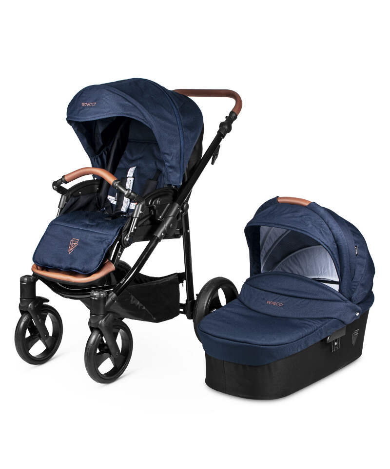 Venicci Soft Stroller with Bassinet in Denim Blue