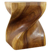 Haussmann® Wood Stump Stool or Stand 11-14 in DIA x 22 in H Walnut Oil