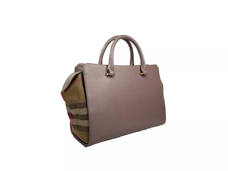 ハンドバッグ BURBERRY Handbags Women Leather Gray/Mink Burberry Small Banwell Leather Tote Bag Purse Grey Mink | eBay