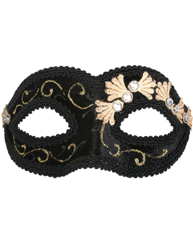 Coco Black Velvet Masquerade Mask Ebay