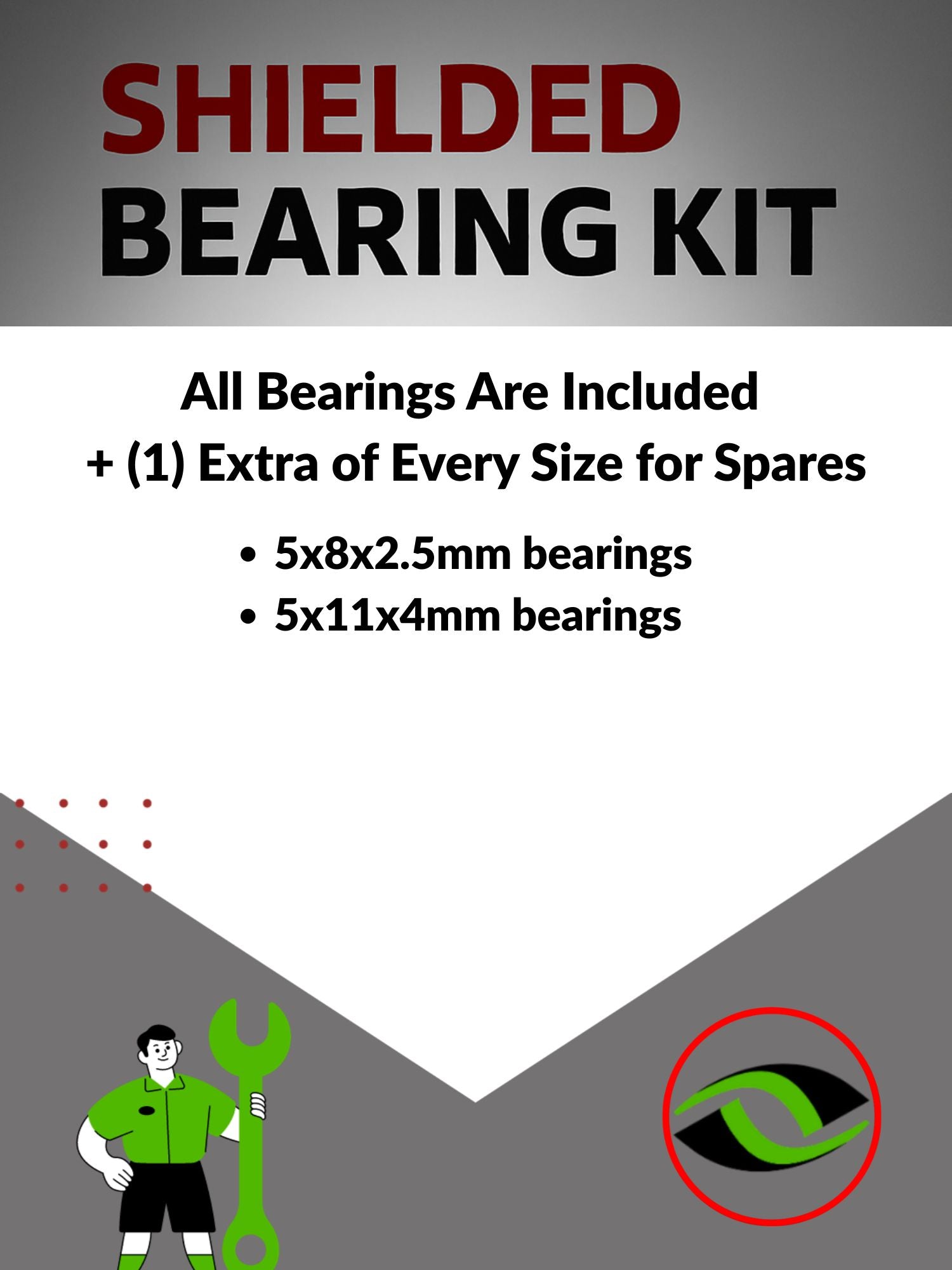 RCScrewZ Metal Shielded Bearings tra019b for Traxxas Nitro 4-Tec 3.3 #4809 | SET - Picture 2 of 12