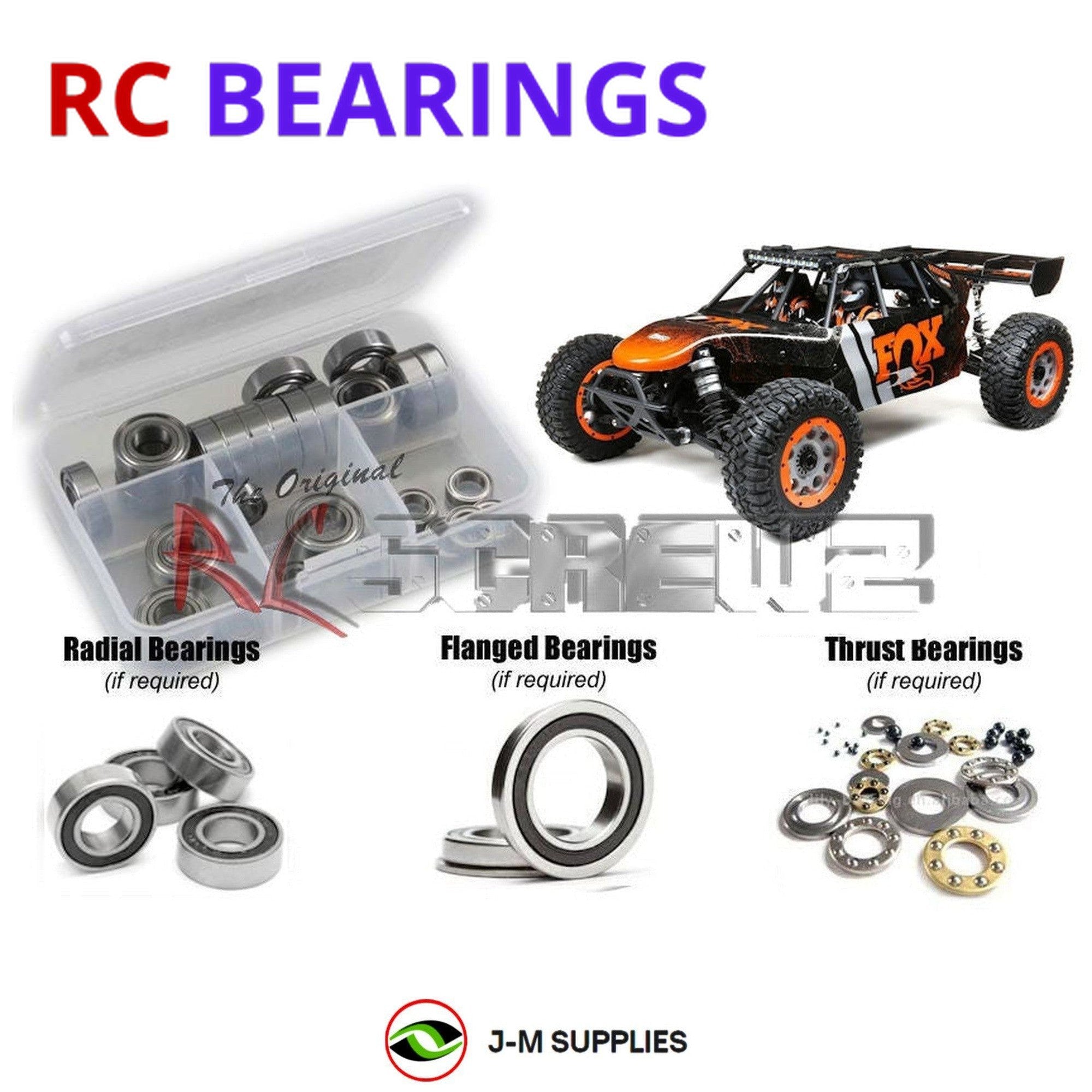 RCScrewZ Rubber Shielded Bearing Kit los118r for Losi DBXL-E 2.0 1/5th #LOS05020 - Picture 1 of 12