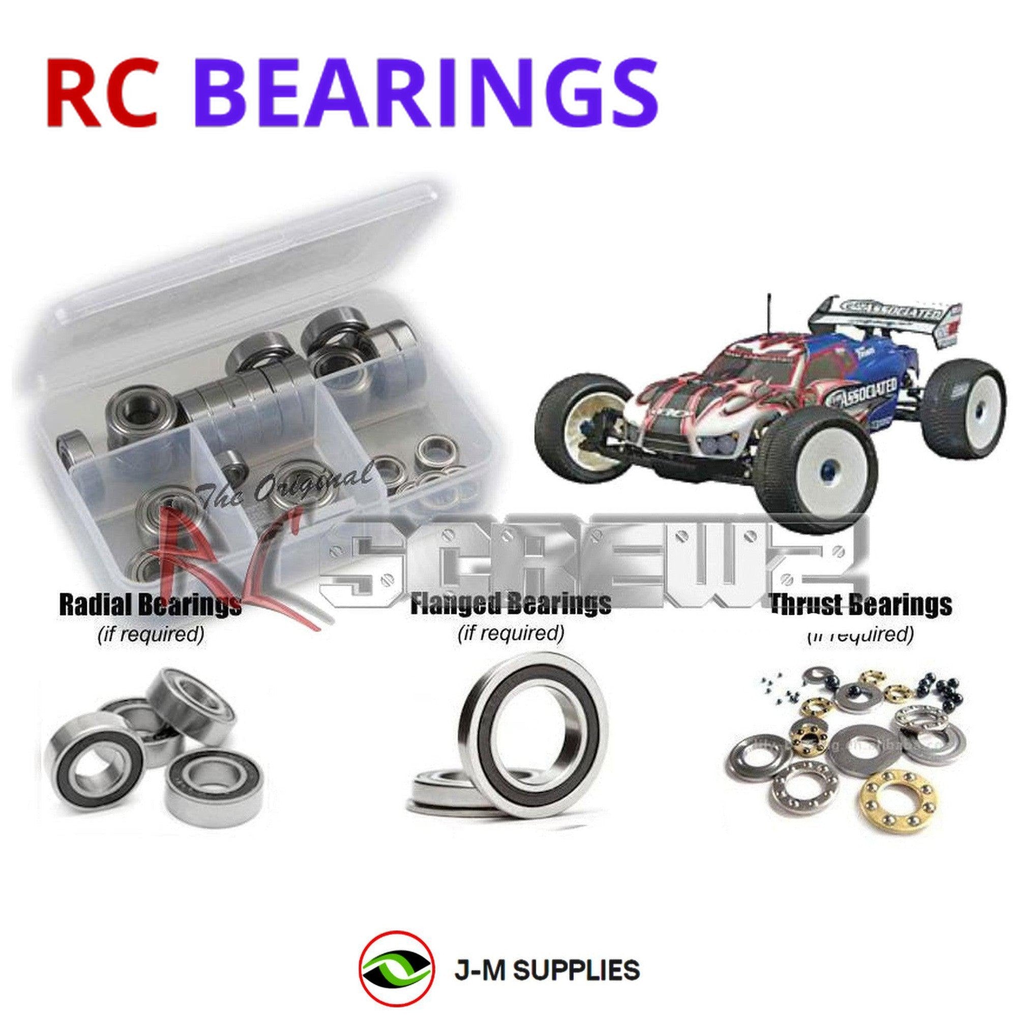 RCScrewZ Rubber Shielded Bearing Kit ass032r for Associated RC8-T/Factory - Picture 1 of 12